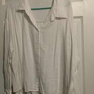 Women's White Button Down Shirt